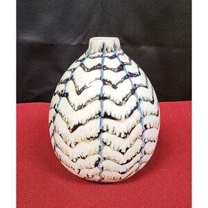 Vintage Ceramic Pottery Vase Boho Multicolor